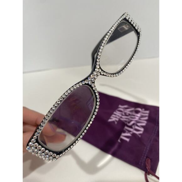 jimmy crystal New York glasses Farm black studded main image 13